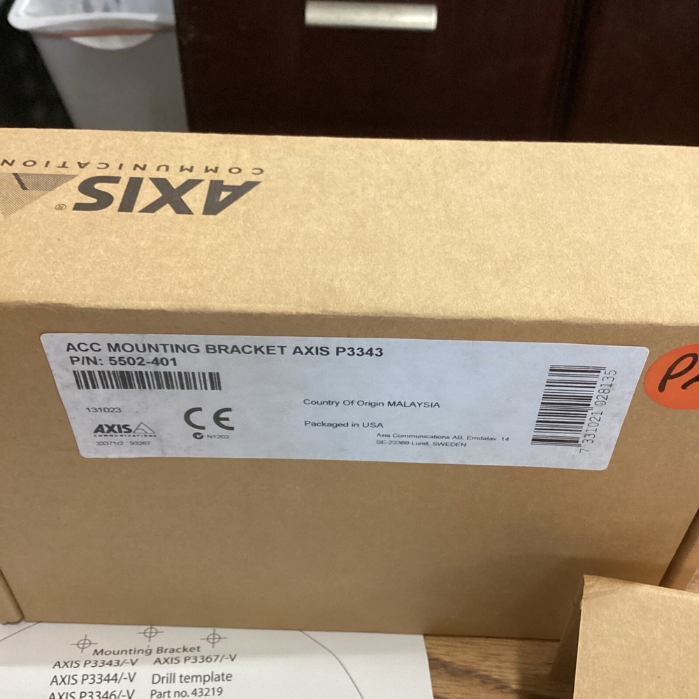 AXIS P3343 ACC Mounting Bracket P/N: 5502-401 🟠