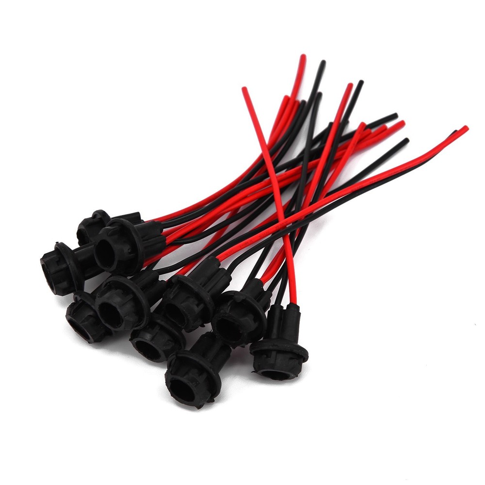 10Pcs Plastic Lamp Light Bulb Socket Holder Connector Extension Car LED