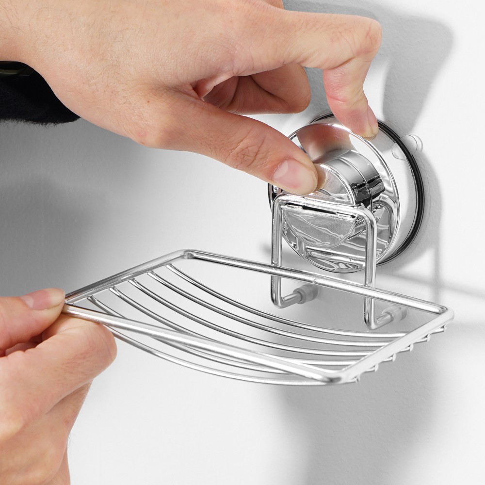 Soap Dish Mounted Wall Holder Bathroom Shower Basket Storage Box Stainless Steel