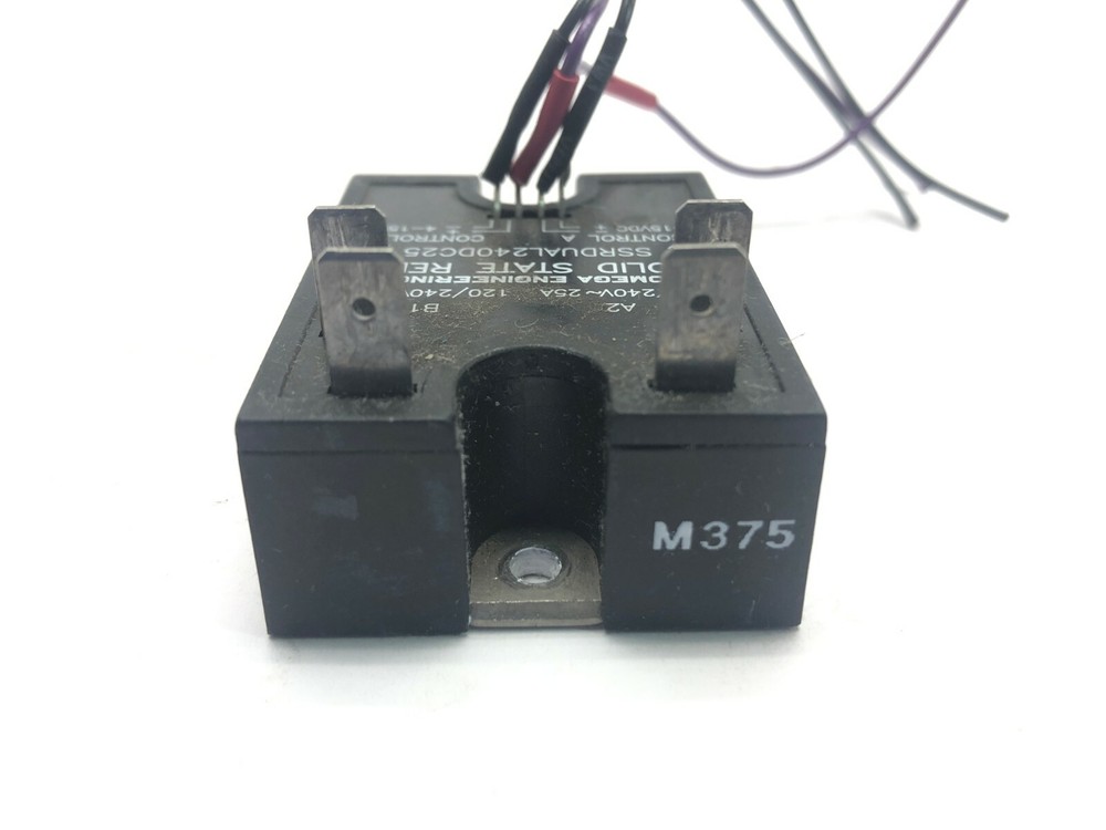 Omega SSRDUAL240DC25 Solid State Relay 120/240V 25A