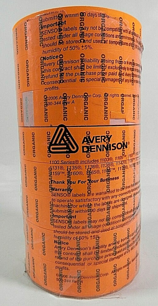 1 Roll (1000 labels) Organic Labels 1" Dots Adhesive Stickers