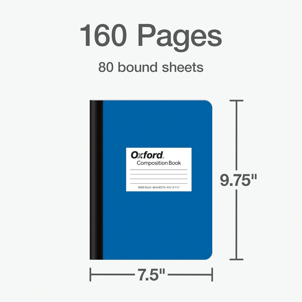 Composition Notebook 12 Pack, School Supplies, Notebooks for School, Journal for