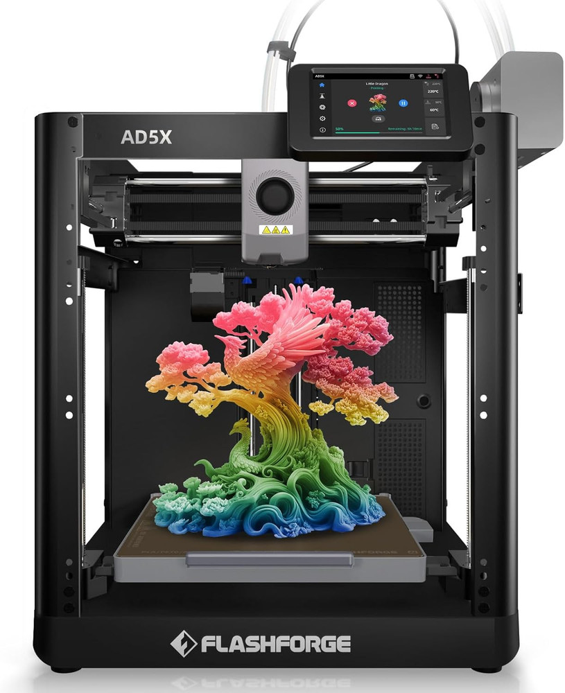 FLASHFORGE AD5X 3D Printer,Multi-Color 3D Printing,Max 600Mm/S High Speed,Fully