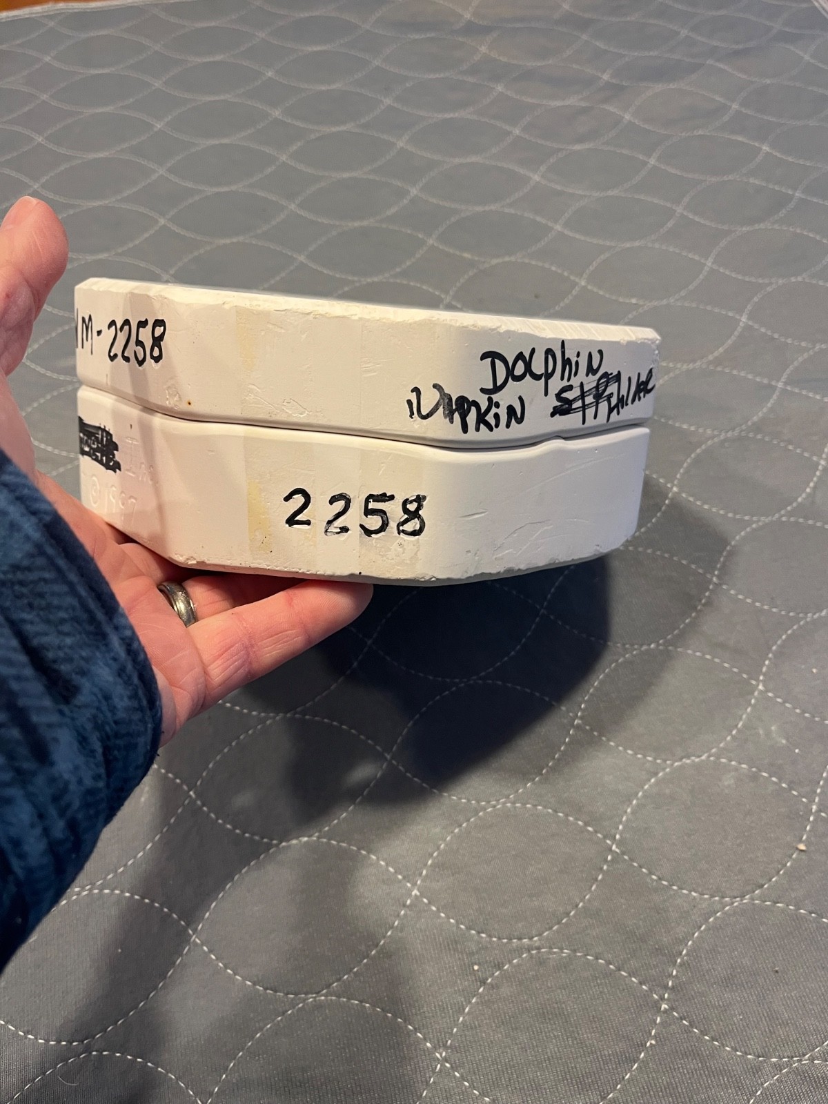 Vintage Ceramic Slip Casting Mold Of Dolphins Nowell’s mold 2258