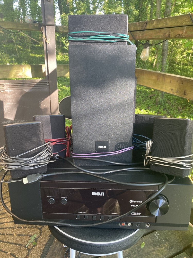 RCA RT2781HB Bluetooth Home Theater System HDMI Dolby Digital Receiver Bundle
