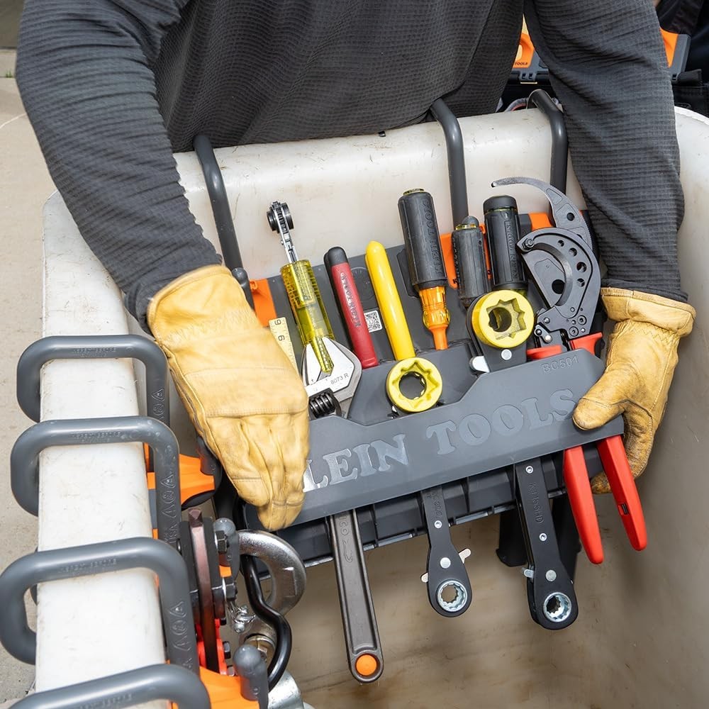 Klein Tools BC501S S-Hook Hard Tool Storage Module, 18 Compartments, Black
