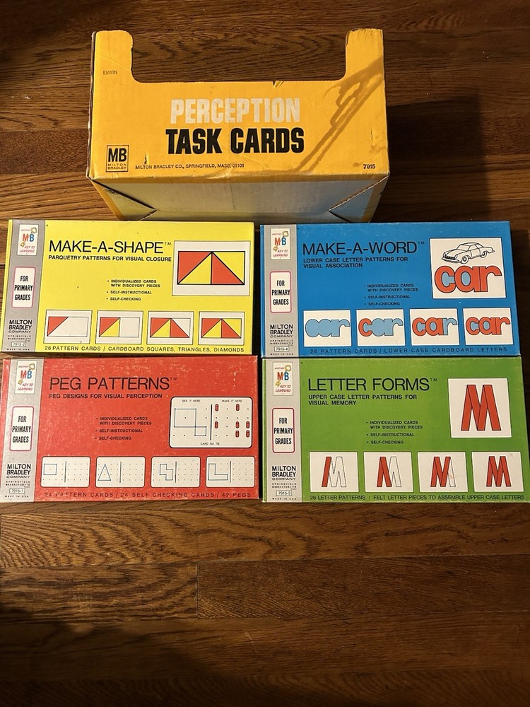 Vintage Milton Bradley Task Cards