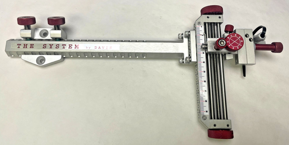 5" DAVIS  SIGHT-Double Knob-Silver/Red-8.5" ext (15% OFF)