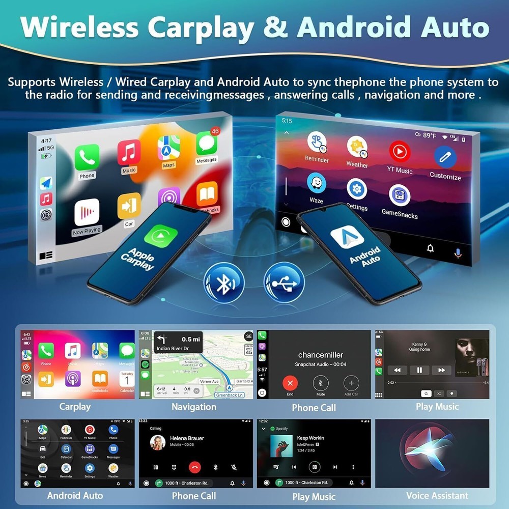 For 1998-2005 Ford Explorer 7" Android 13 Apple Carplay Radio GPS Bluetooth WIFI