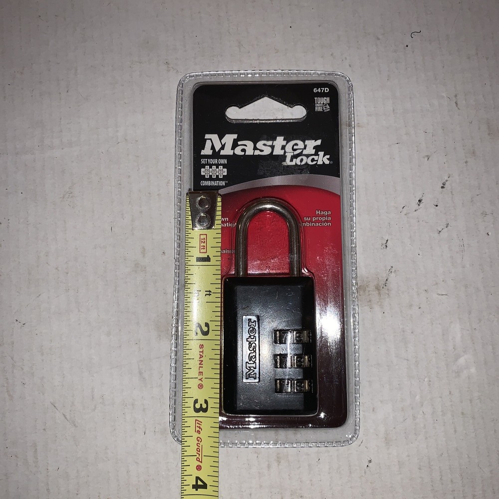 Master Lock 647D Combination Padlock Set Your Own Combination