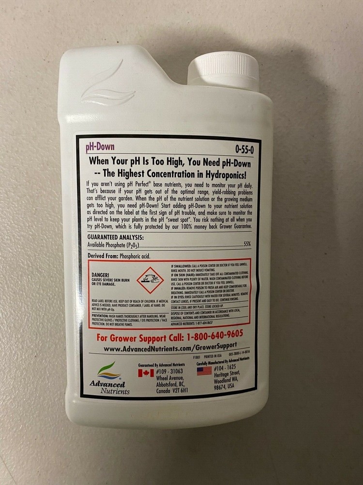 Advanced Nutrients pH Down 500 ml/ 1QT