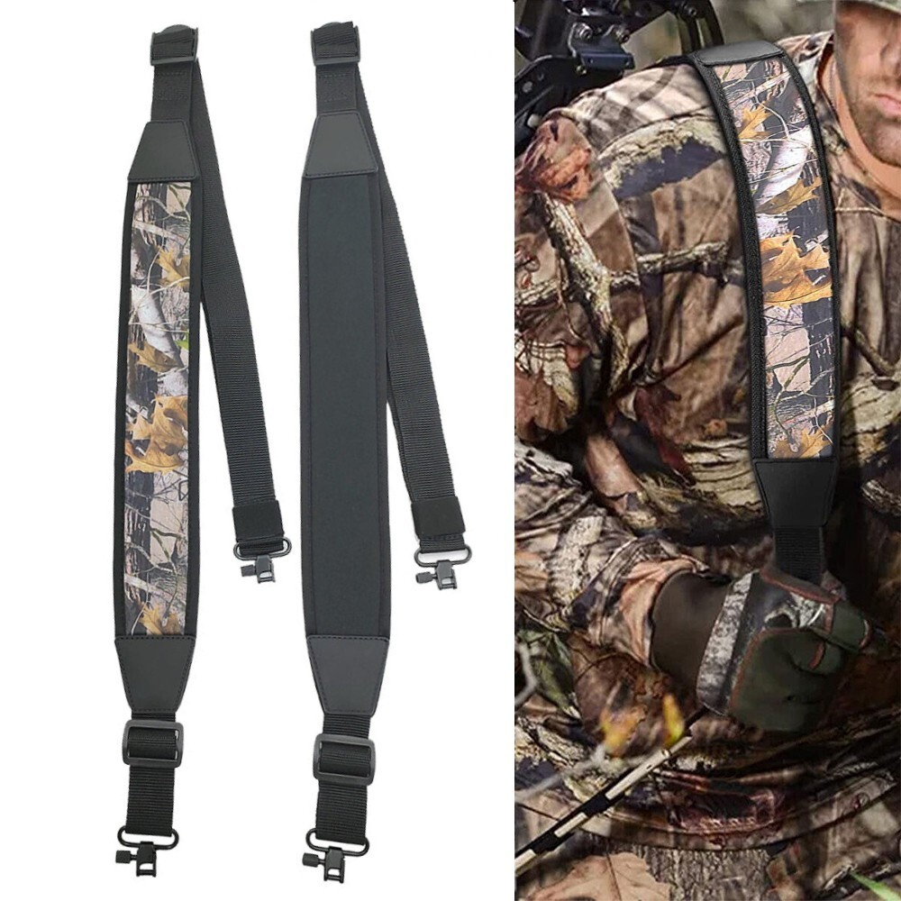 Two Point Rifle Gun Sling with Swivels Neoprene Padded Adjustable Shoulder Strap