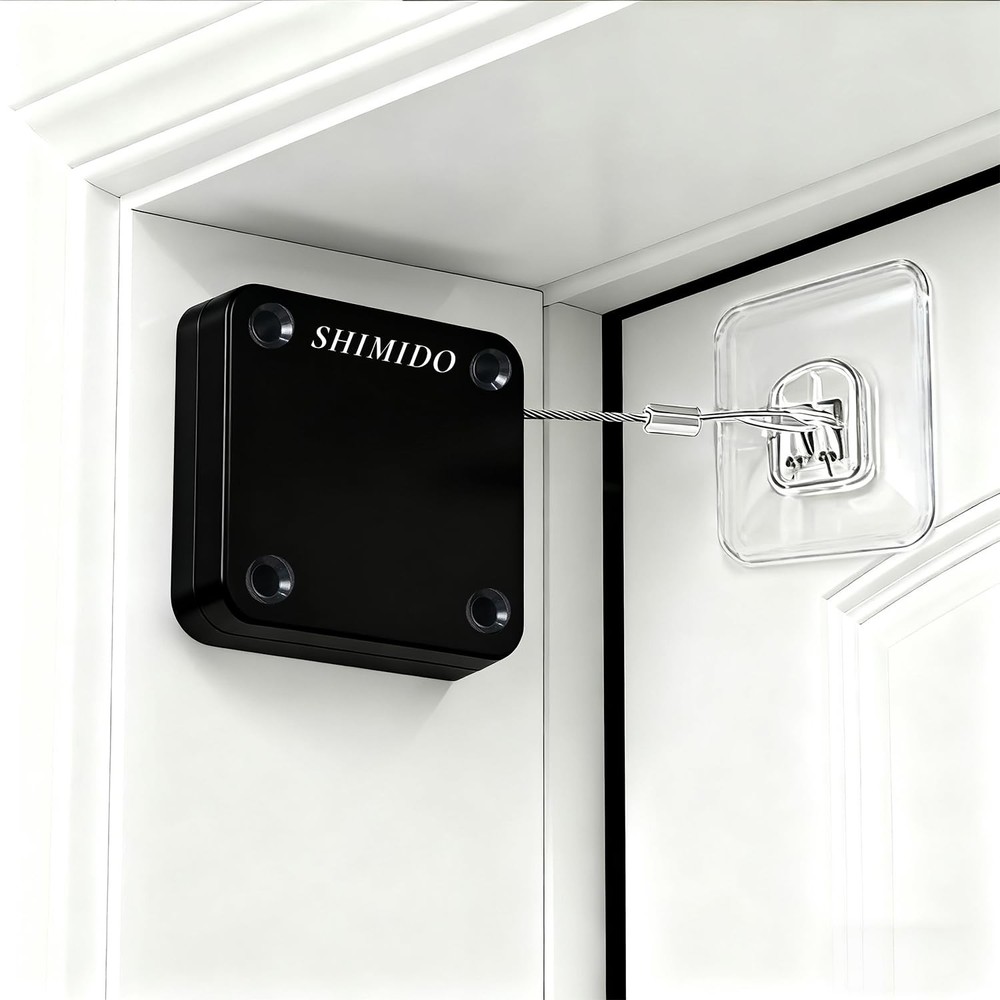 Upgraded Retractable Automatic Door Closer - Tool-Free Installation, Powerful...