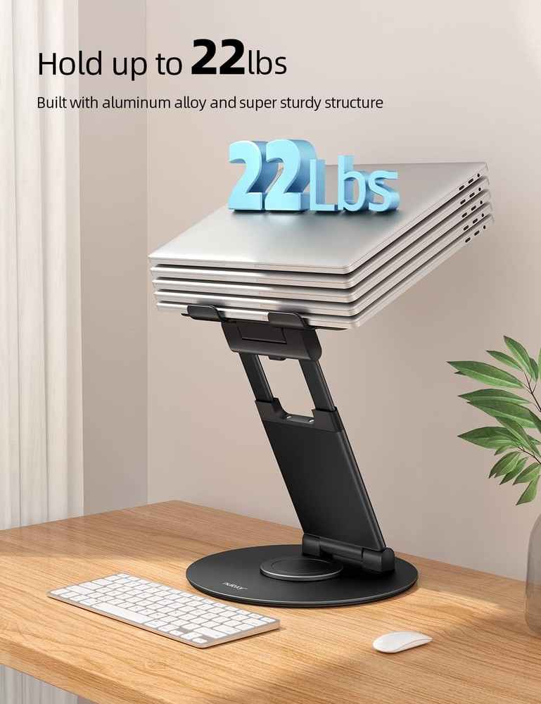 Telescopic 360 Rotating Laptop Stand for Desk Adjustable Height Swivel Pull