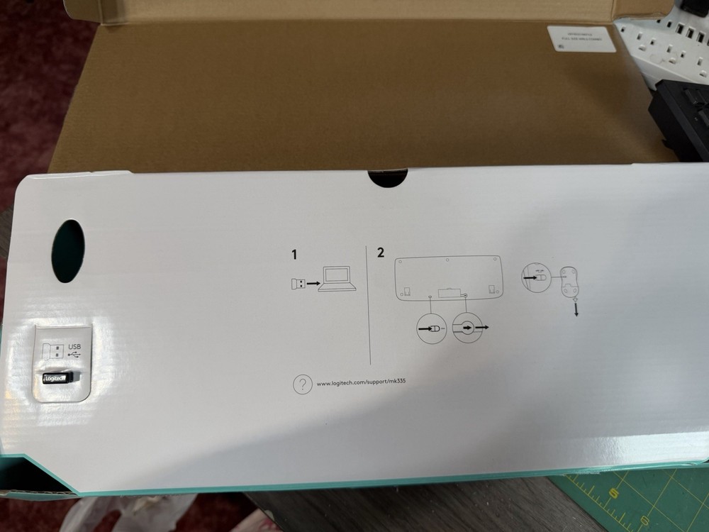 Logitech Wireless Keyboard & Mouse Combo M325, Quiet Keys, Full-Size Mouse, USB