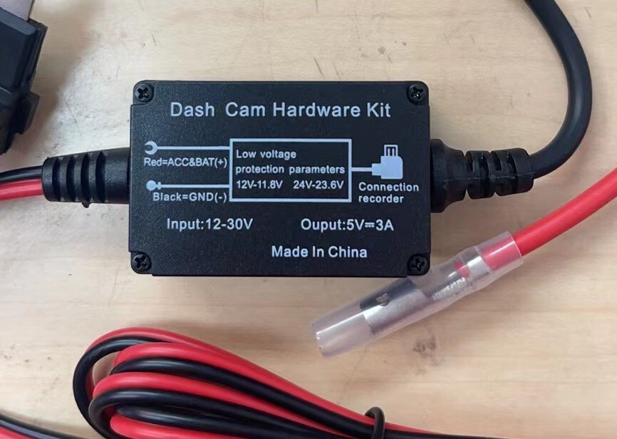 Dash Cam Hardwire Kit-12V to 5V + Fuse Taps