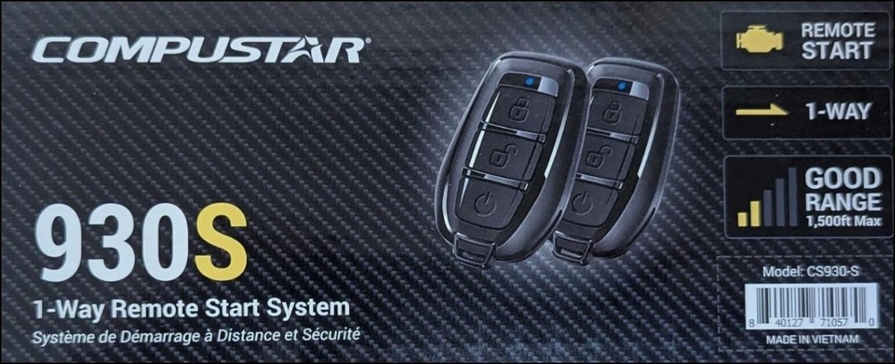 Compustar CS930-S 1-Way 3 Button Remote Starter Brand New