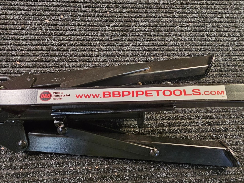 B&B Pipe 3900 High-Profile Adjustable Pipe Jack Stand with V-Head Folding Legs