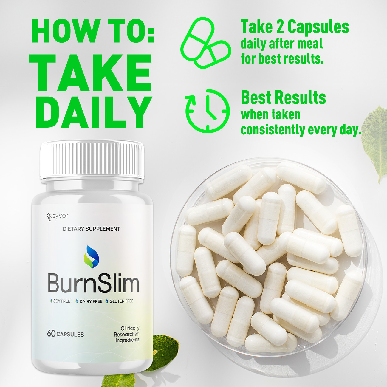 (1 Pack) BurnSlim Advanced Energy & Fitness Supplement Burn Slim 60 Capsules