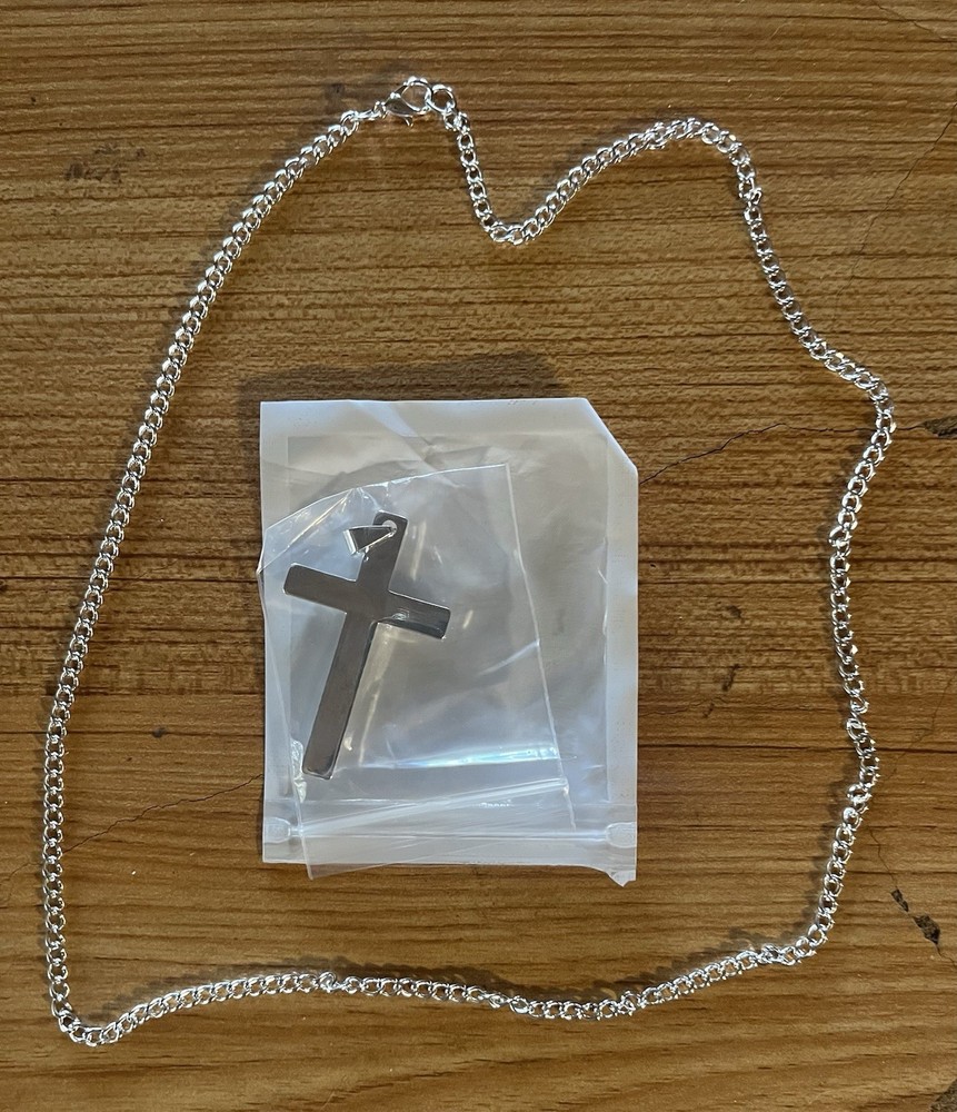 2” Metal Cross on Chain