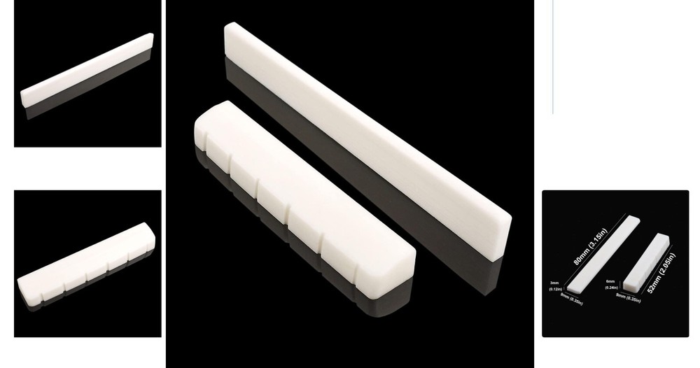 Real Bone Nut and Saddle for Classical Guitars - Elevate Your Musical Experience