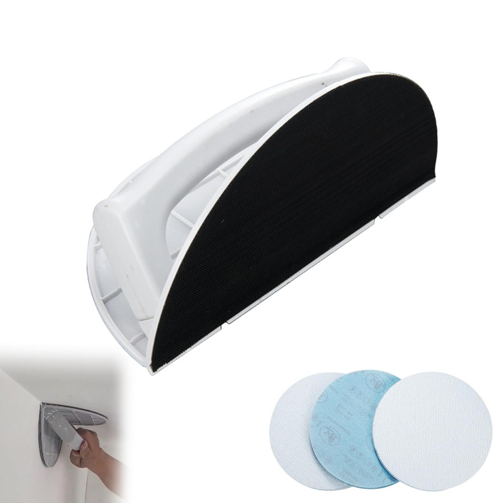 Right Angle Semi-Circular Angle Sanding Tool, Multi-Functional Semi-Round Cor...
