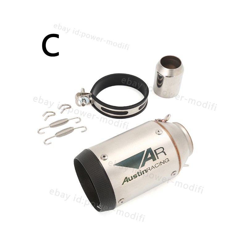 38-51mm Universal Motorcycle Exhaust Mufflers Pipe Carbon Tips For Yamaha Suzuki