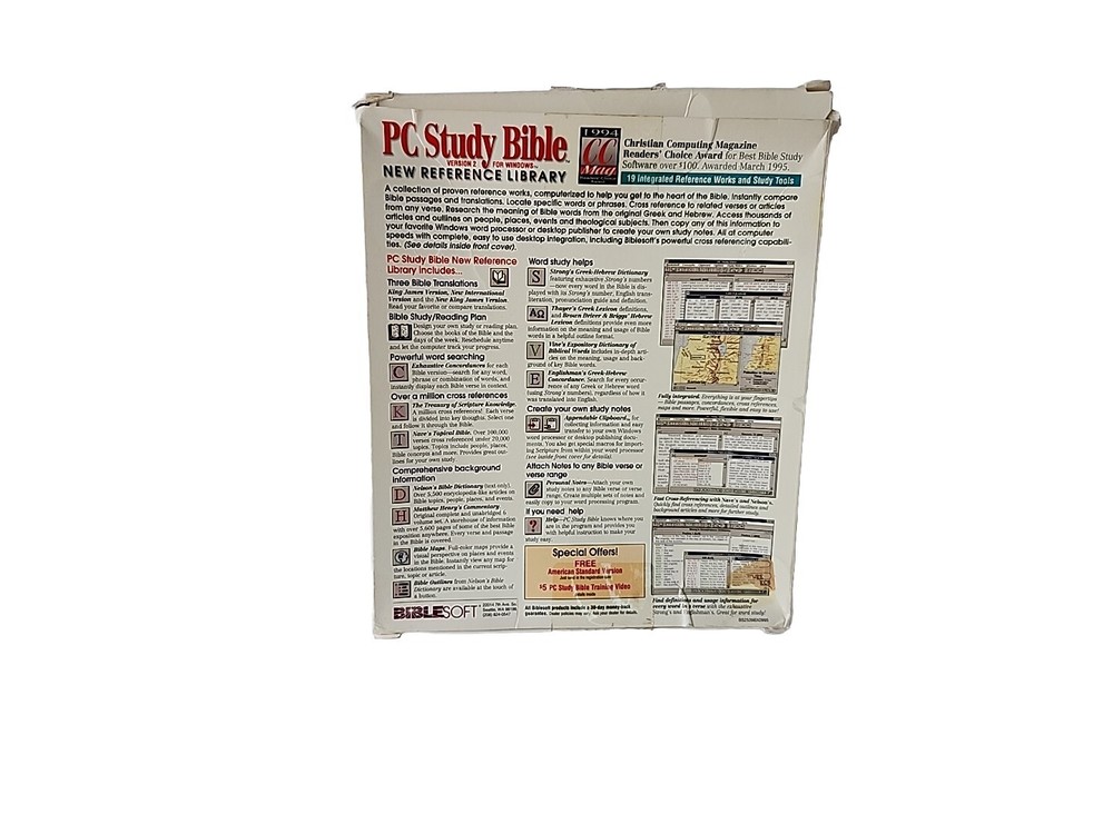 PC Study Bible Version 2 Windows 95 & 3.1 New Reference Library