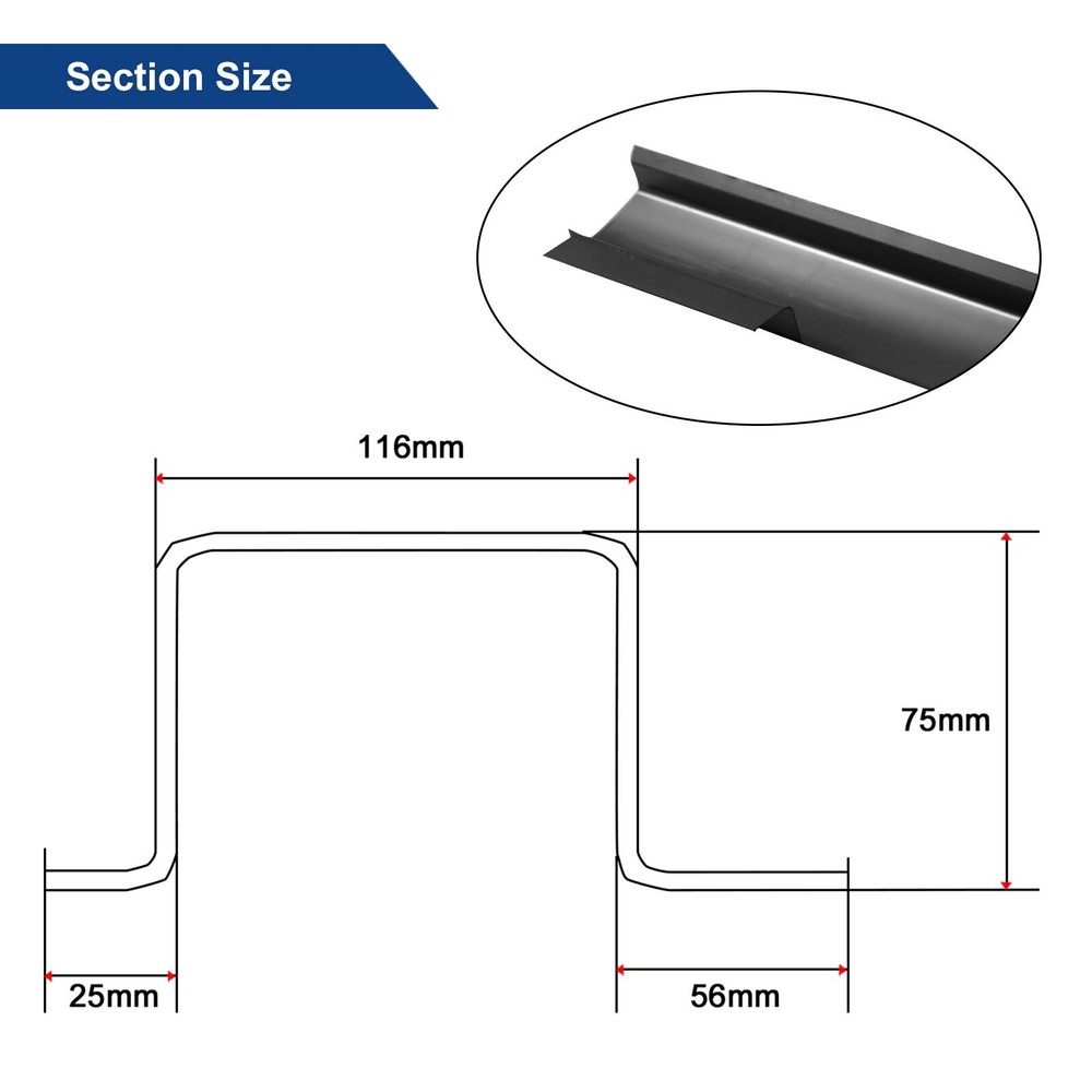 6Pcs Rocker Panels fit for 2000-2005 Ford Excursion Full Length Inner & Outer