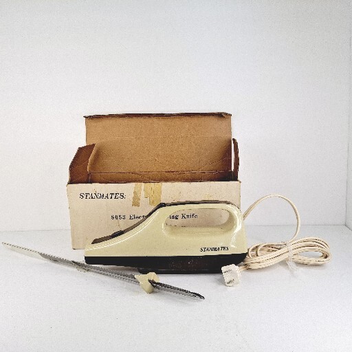 Vintage Stanmates 8053 Electric Carving Knife Model EK-100 With Box HK* TURNS ON