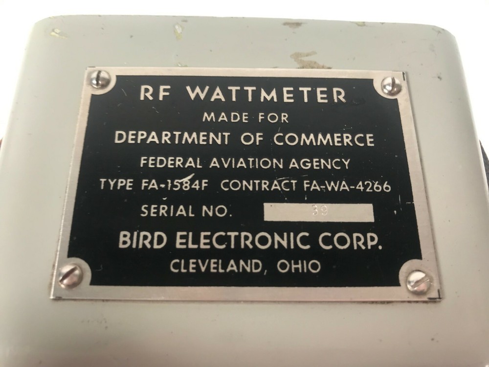 Bird FA-1584F RF Wattmeter RARE