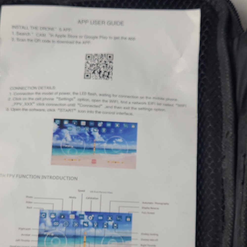 Foldable Quadcopter Drone with Camera, Toy Grade, Dark Gray/Black