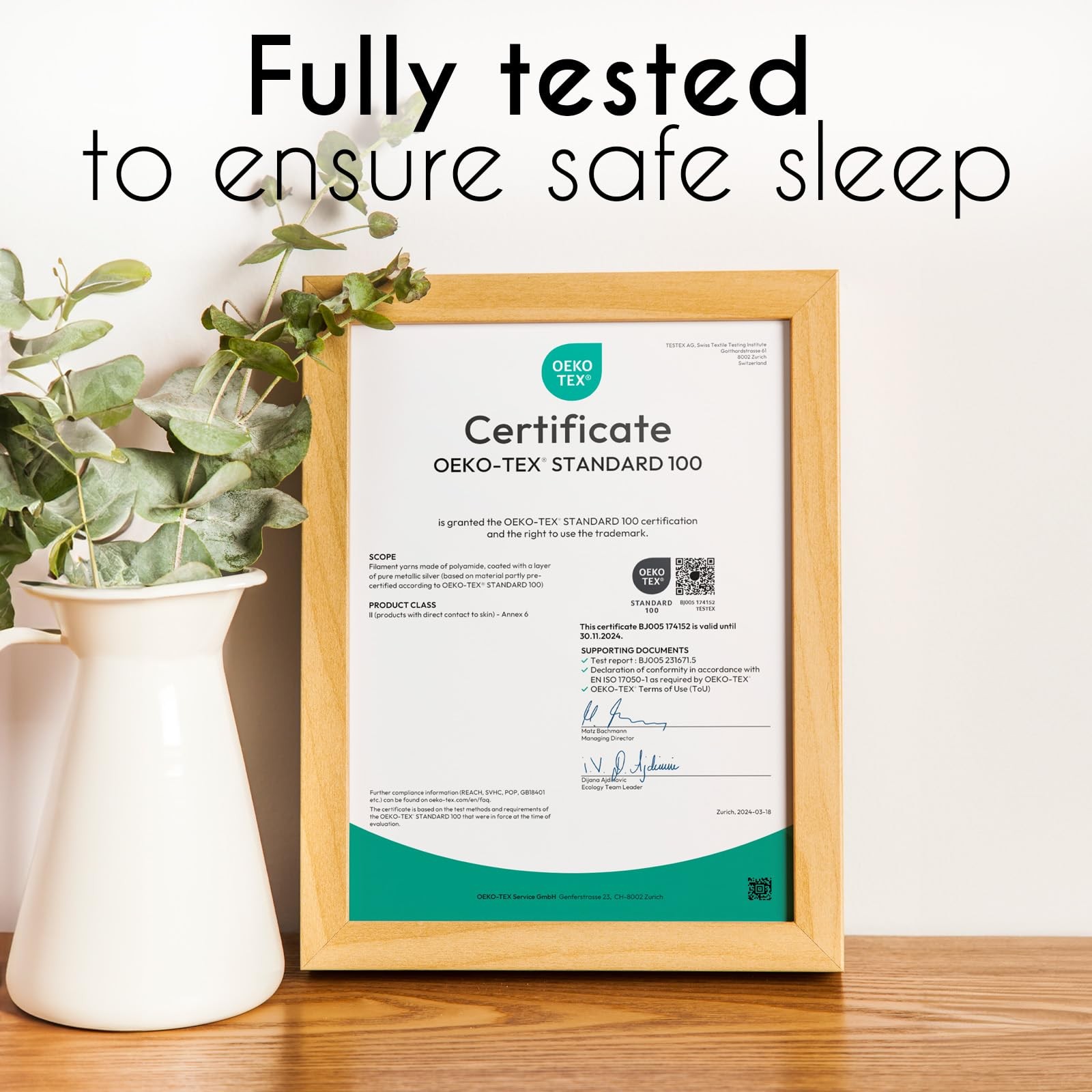 Adamson Grounding Fitted Sheet Queen Size Earthing Sheets - Pure Silver Fiber...