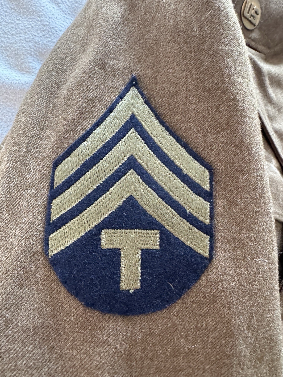 WWII ADSEC Army HQ Patched Ike Jacket W/Awards And Name ID