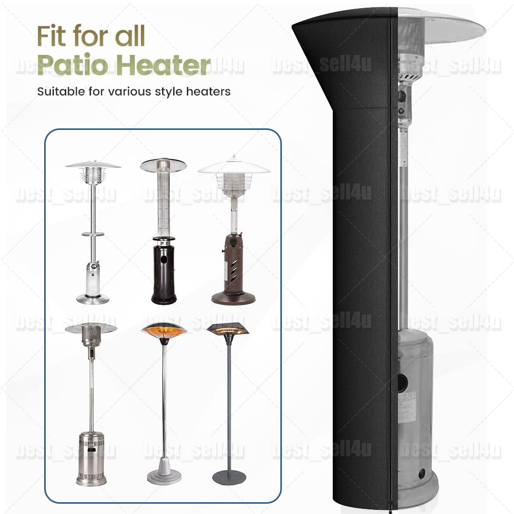 89''H Patio Heater Cover for Waterproof Standup Round Tall Heater Zipper New