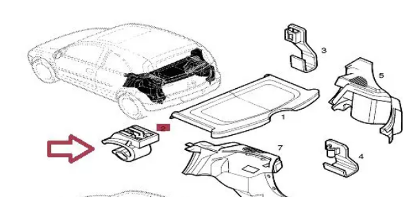 VAUXHALL CORSA C HATCH PARCEL SHELF SUPPORT BRACKET KIT RIGHT+LEFT 7345452 /53