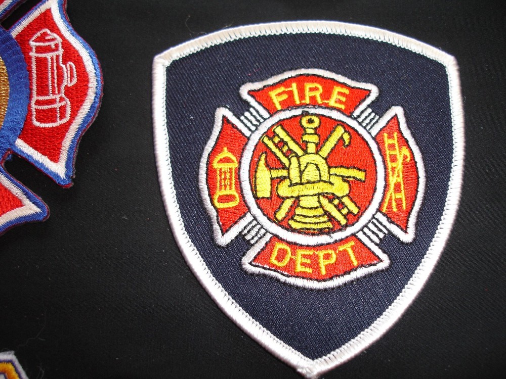 fire department firefighting rescue vintage patch set