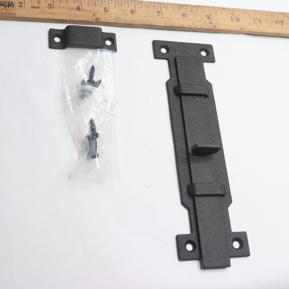 Slate Modern Slide Bolt with Rust Defender Grey 8"
