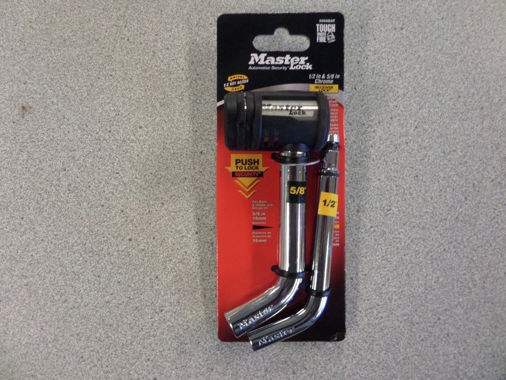 MASTER 2866DAT 5/8" & 1/2" HITCH RECEIVER LOCK