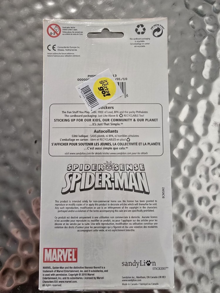 Marvel Stickers Spiderman 2 Sheets NEW 2010