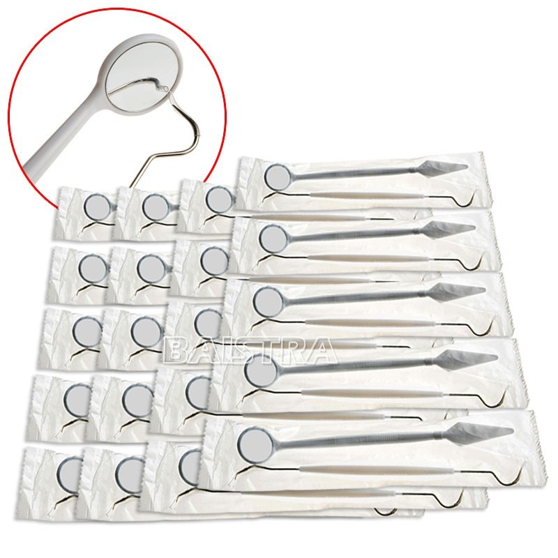 100Bags AZDENT Dental BASIC SURGERY KIT Disposable Mirror+Explorer Probe Cheaper
