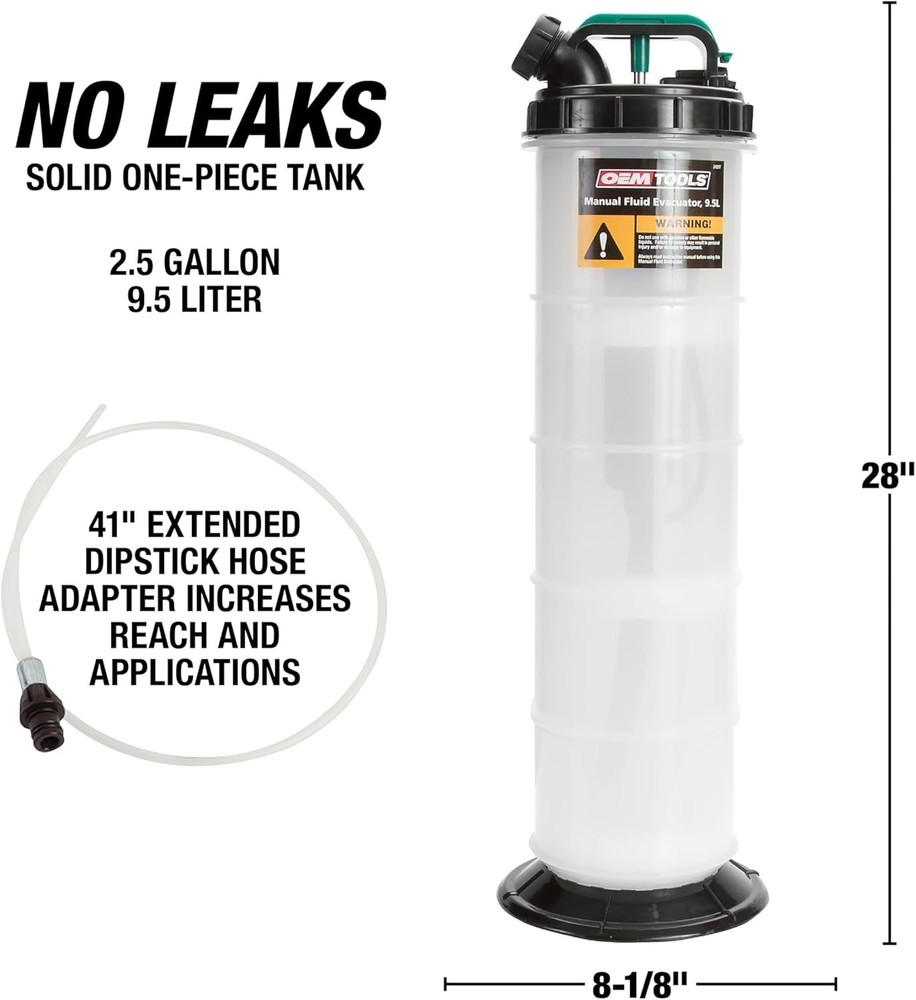 OEM TOOLS Fluid Evacuator – Efficient Manual Oil Extractor Pump for Quick Change