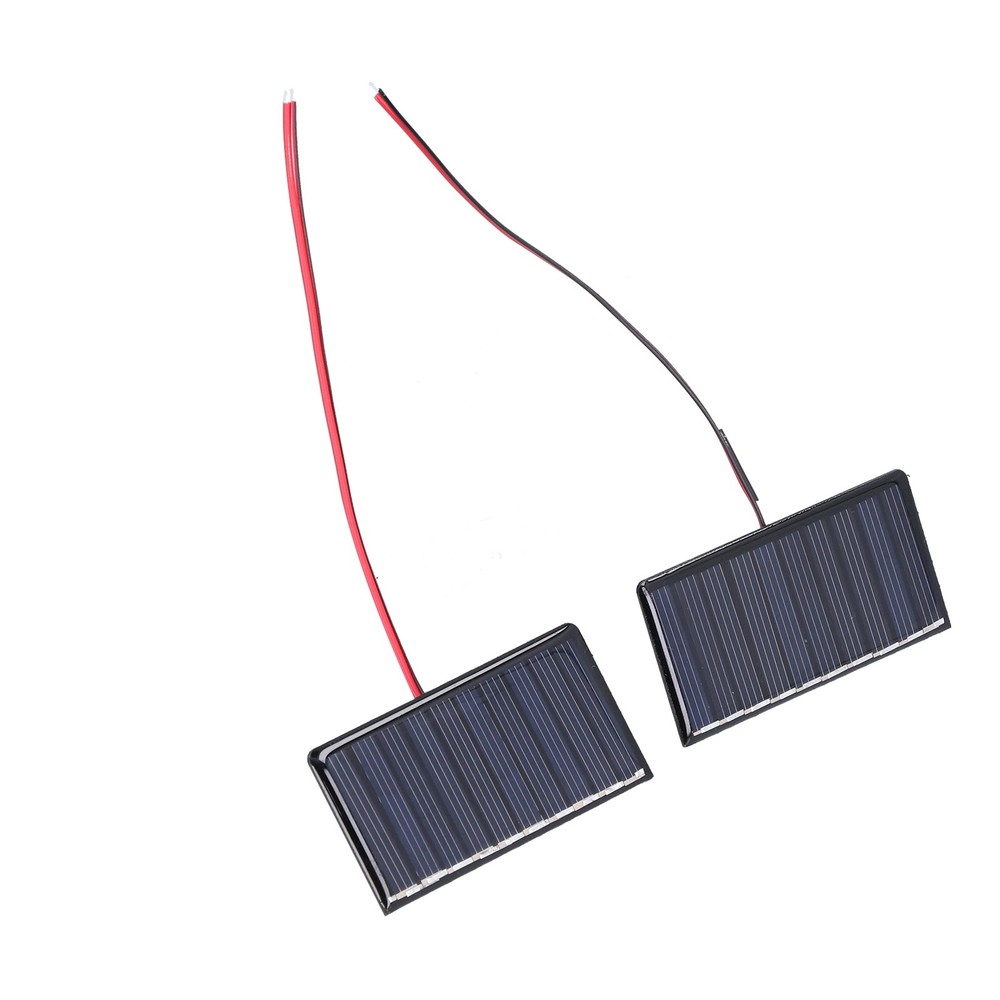 2Pcs Solar Panel Module Polysilicon Micro Mini Glue Power Solar Cells New