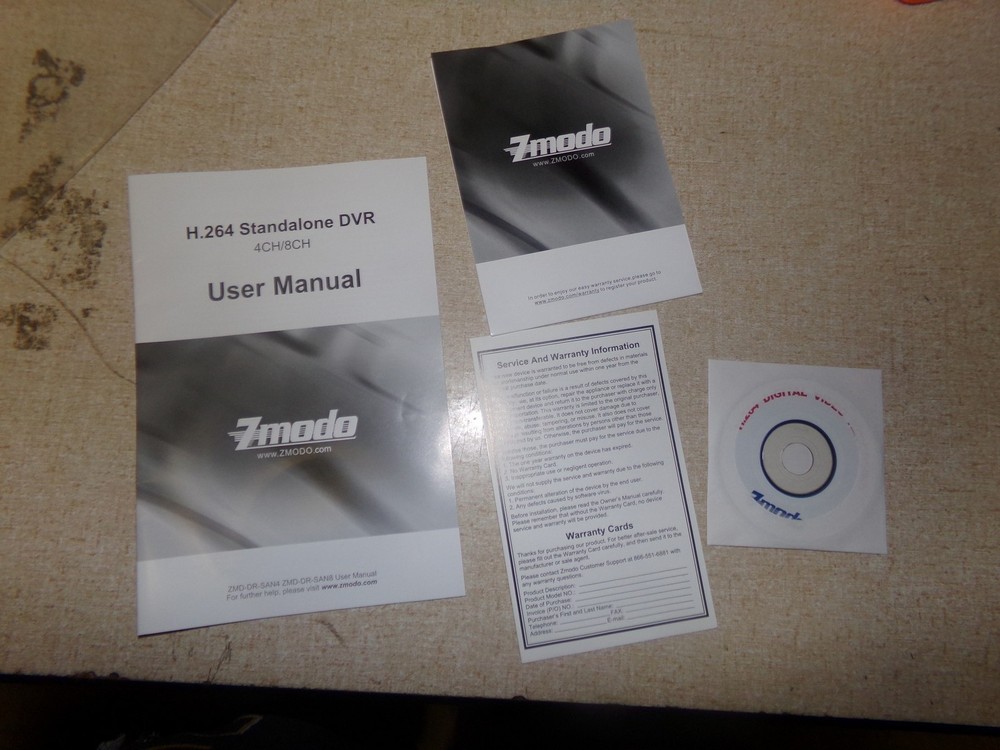 Standalone Security System DVR Manual Kit 4CH/8CH H.264 *FREE SHIPPING*