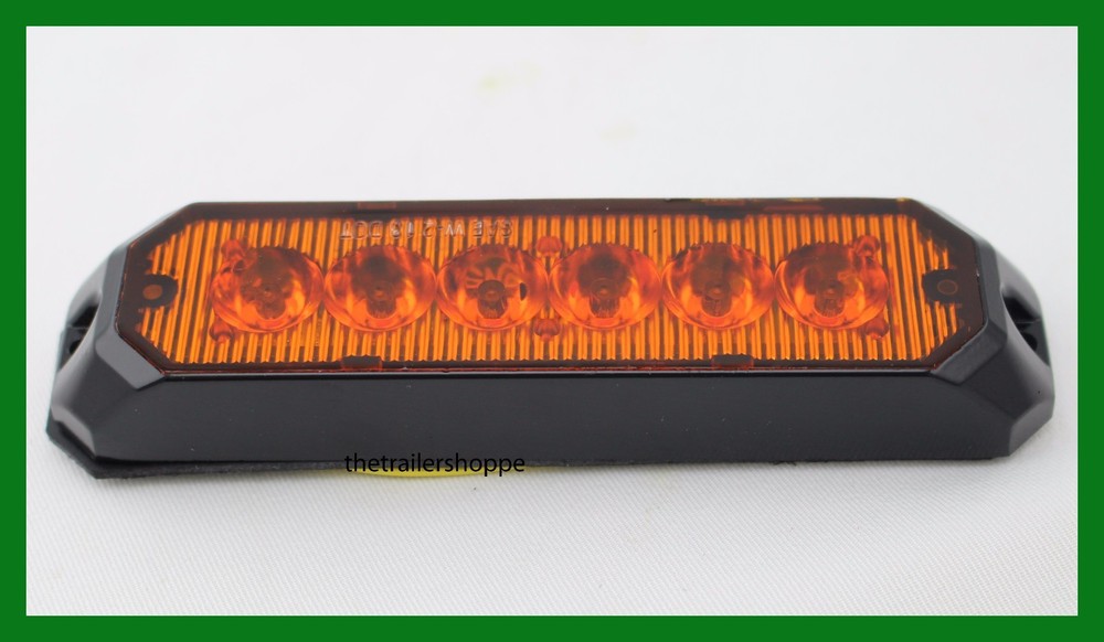 Amber 6 High Power LED Strobe Warning Surface Mount Light Surface Mount
