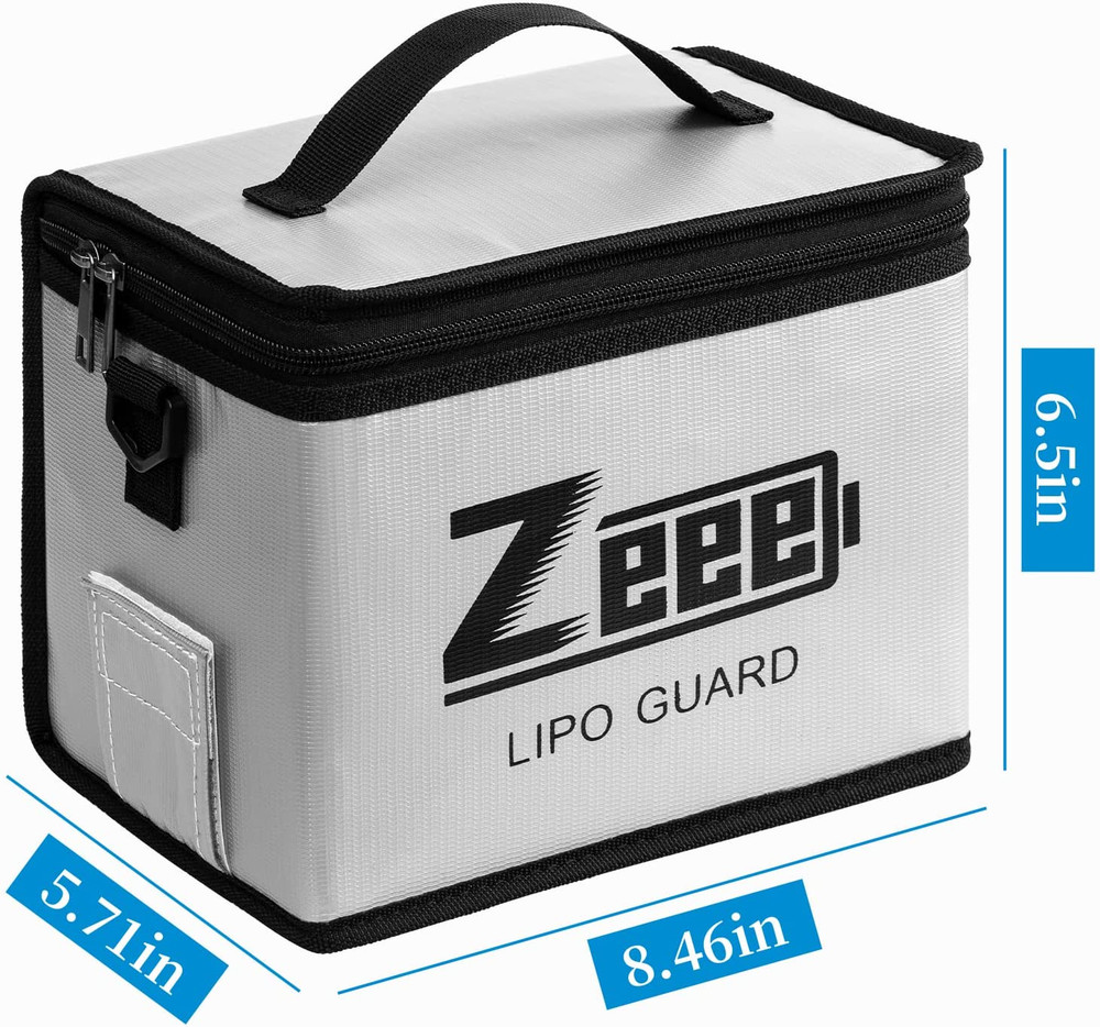 Zeee Fireproof Explosionproof Large Capacity Battery Storage Guard Pouch for Lip