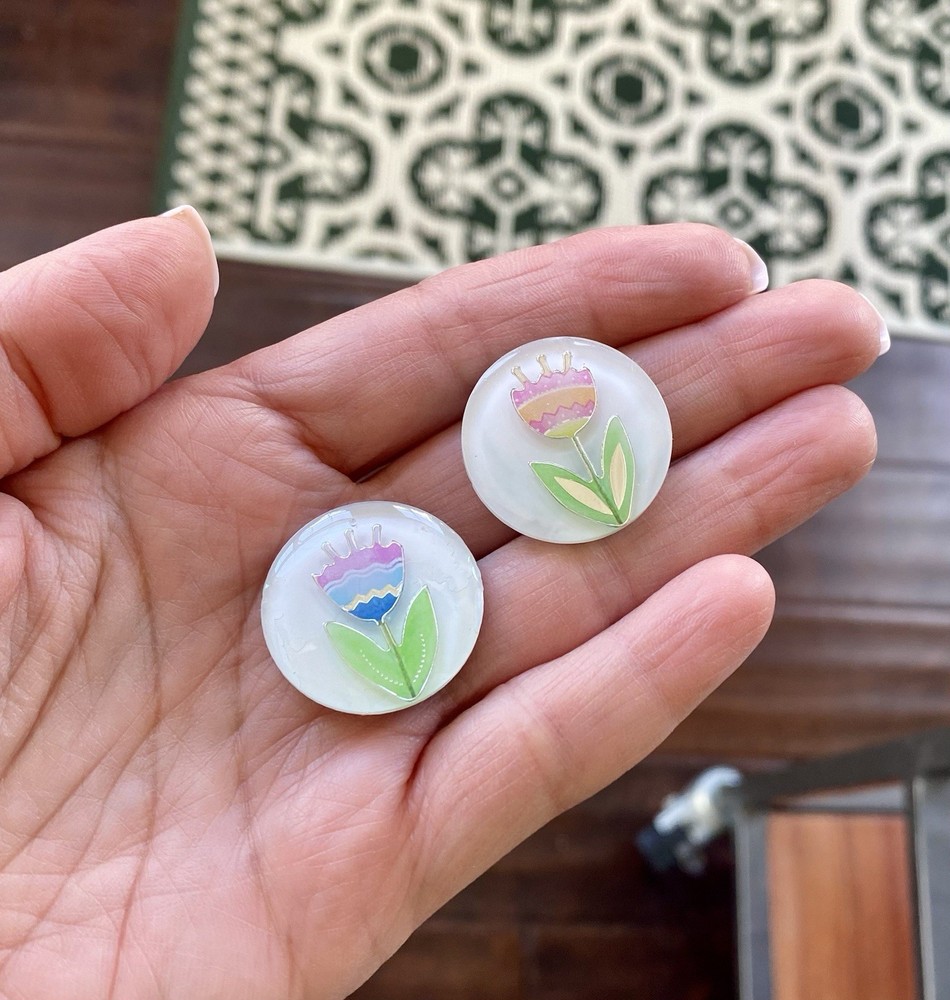 15pc 1” Handmade Fridge Magnet Set ~ EASTER ~ EGGS ~ BASKET ~ Flowers ~ SPRING