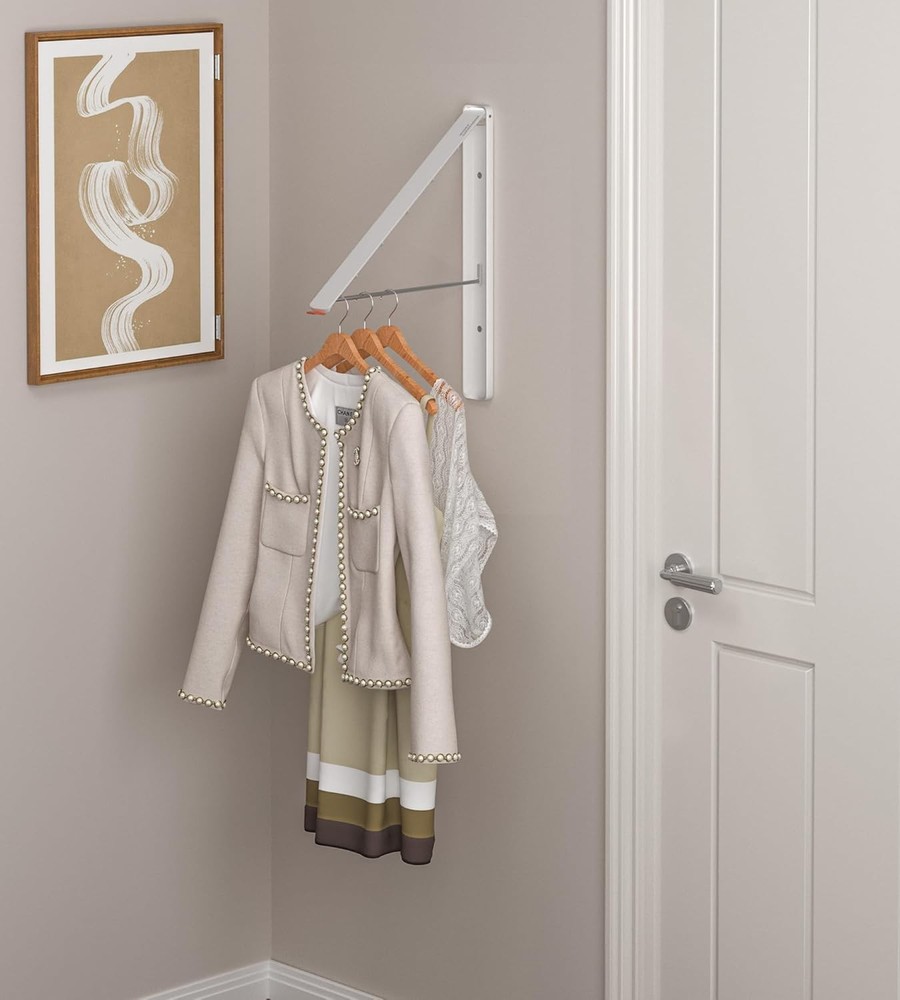 Dr.DJ Clothes Drying Rack Wall Mounted, Retractable & Foldable Clothes Hanger fo