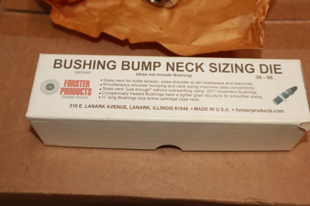 Forster Reloading # BBD3851 Bushing Bump Neck Sizing Die for 30-06 Springfield