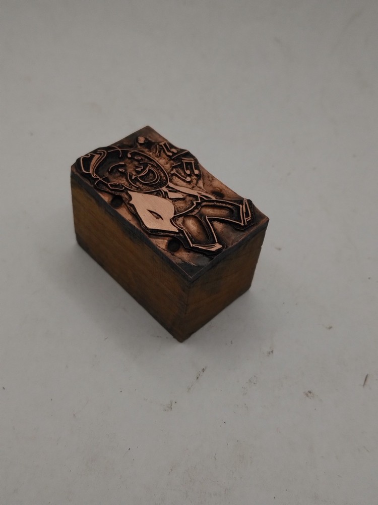 Printing Letterpress Printers Block Man Singing Music Notes